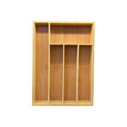 ბამბუკის დანა-ჩანგლის ორგანაიზერი