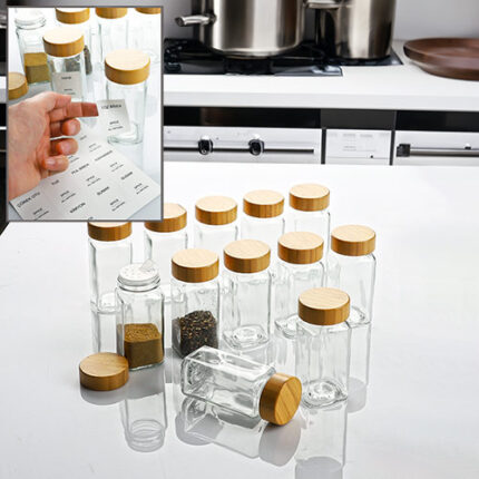 მინის კონტეინერების ნაკრები სუნელებისთვის