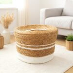 მოწნული კალათა თავსახურით დიდი