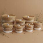 მოწნული კალათა თავსახურით დიდი - Image 2