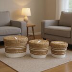 მოწნული კალათა თავსახურით დიდი - Image 4