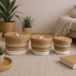 მოწნული კალათა თავსახურით დიდი - Image 3