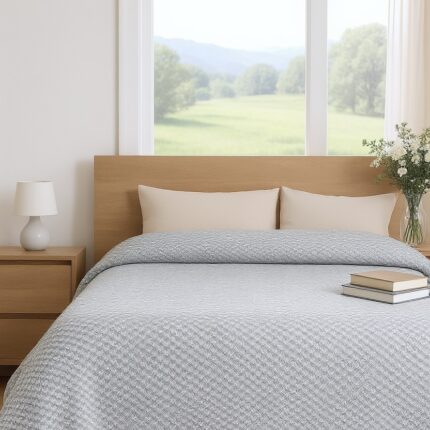 ორადგილიანი საწოლის ბამბის გადასაფარებელი