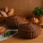 მოწნული კალათა თავსახურით