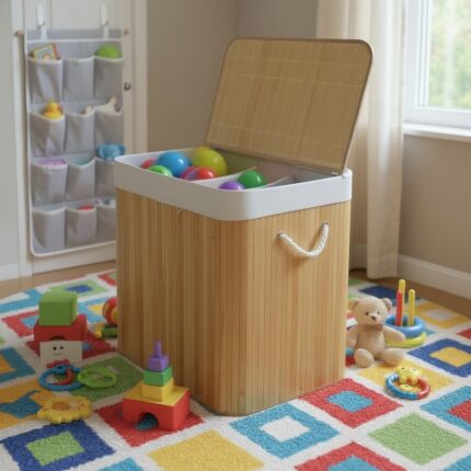 სამგანყოფილებიანი ბამბუკის კალათა