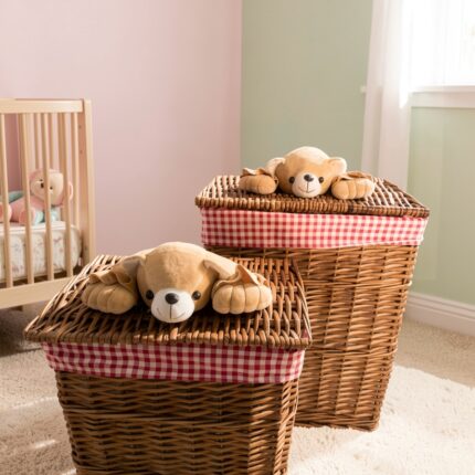 ყავისფერი ხის დათუნია სათავსოების ნაკრები